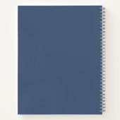 Schiefer Blau Motivierend auf die hohe Straße Notizblock (Rückseite)