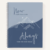 Schiefer Blau Motivierend auf die hohe Straße Notizblock (Vorderseite)