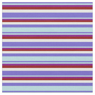 Schiefer Blau, Pulver blau, Lila, Rot und Minze Cr Stoff