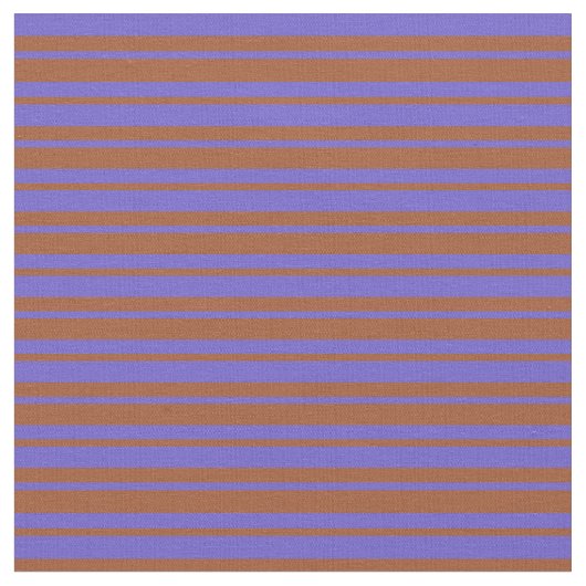 Schiefer Blau und Sienna Liniertes Muster Stoff (Nahaufnahme)
