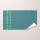 Schiefer-blaues oder Stahlblau mit Laub-Dekoration Badhandtuch Set (Handtuch)