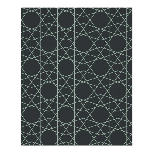 Schiefer-Celadon-Geometrie Poster (Vorderseite)