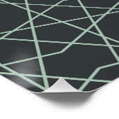 Schiefer-Celadon-Geometrie Poster (Ecke)