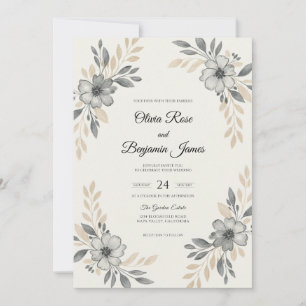 Schiefer Champagne Bemalte Hochzeit Einladung