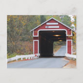 Schiefer Covered Bridge Postkarte (Vorderseite)