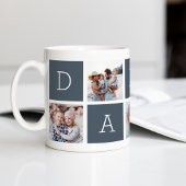 Schiefer | Custom Daddy 5 Foto Collage Kaffeetasse