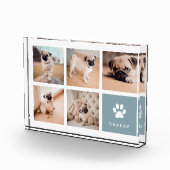 Schiefer | Dog Pawprint Collage Fotoblock (Rechts)