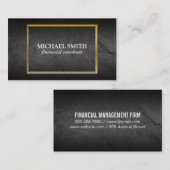 Schiefer | Goldener Rahmen Visitenkarte (Vorne/Hinten)