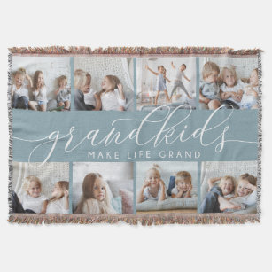 Schiefer  Grandkids Make Life Grand Foto Collage Decke