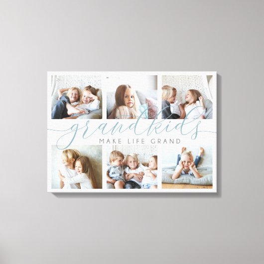 Schiefer | Großkinder machen Life Grand Foto Colla Leinwanddruck (Vorderseite)