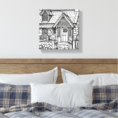 Schiefer-Hütte #14 Leinwanddruck (Insitu (Schlafzimmer))