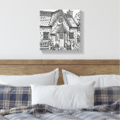 Schiefer-Hütte #25 Leinwanddruck (Insitu (Schlafzimmer))