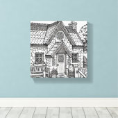 Schiefer-Hütte #25 Leinwanddruck (Insitu (Holzboden))