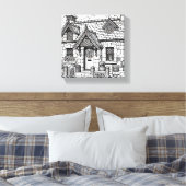 Schiefer-Hütte #29 Leinwanddruck (Insitu (Schlafzimmer))