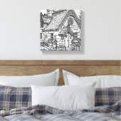 Schiefer-Hütte #40 Leinwanddruck (Insitu (Schlafzimmer))