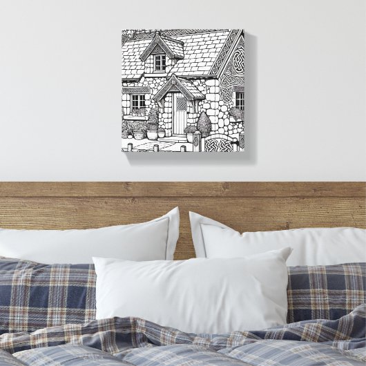 Schiefer-Hütte #43 Leinwanddruck (Insitu (Schlafzimmer))