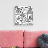 Schiefer-Hütte #46 Leinwanddruck (Insitu (Wohnzimmer))