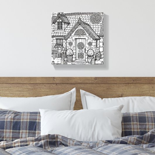 Schiefer-Hütte #47 Leinwanddruck (Insitu (Schlafzimmer))