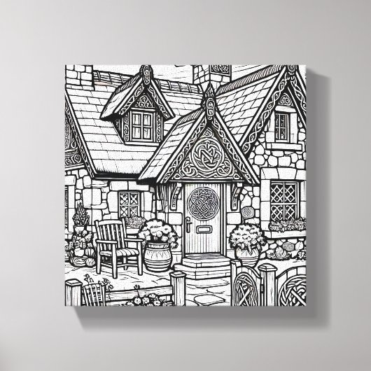 Schiefer-Hütte #48 Leinwanddruck (Vorderseite)