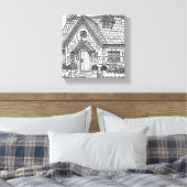 Schiefer-Hütte #49 Leinwanddruck (Insitu (Schlafzimmer))