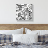 Schiefer-Hütte #50 Leinwanddruck (Insitu (Schlafzimmer))