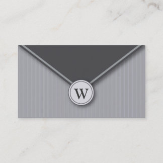 Schiefer-Monogramm-elegante Umschlag-Visitenkarten Visitenkarte