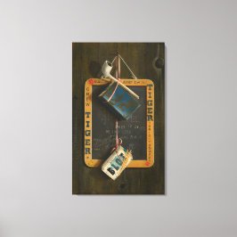 Schiefer, Rohre, Tabak und Schachtel von Matches Leinwanddruck