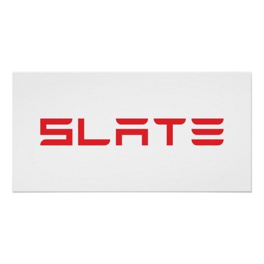 Schiefer Tesla-Logo Poster (Vorderseite)