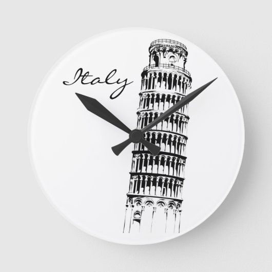 Schiefer Turm der Pisa Wall Uhr (Vorderseite)