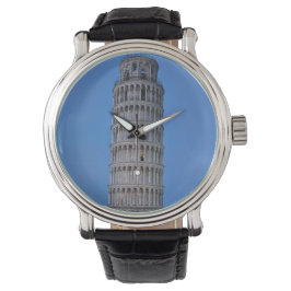 Schiefer Turm in der Dämmerung Armbanduhr