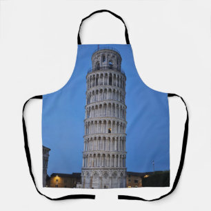 Schiefer Turm in der Dämmerung Schürze