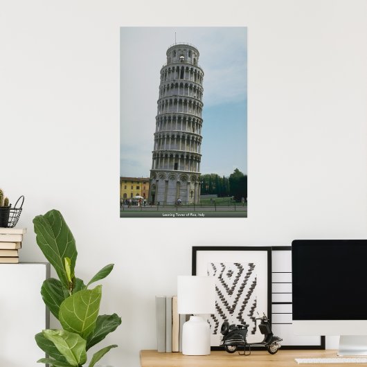 Schiefer Turm in Pisa, Italien Poster (Heimbüro)