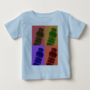 Schiefer Turm Pop Pisa Kunst, Dichtung und Musik Baby T-shirt