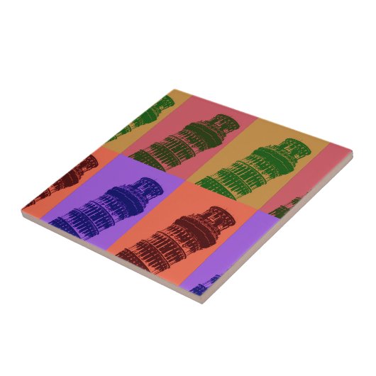 Schiefer Turm Pop Pisa Kunst, Dichtung und Musik Fliese (Seite)