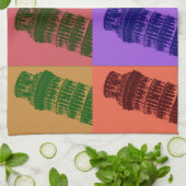 Schiefer Turm Pop Pisa Kunst, Dichtung und Musik Küchentuch (Gefaltet)