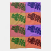 Schiefer Turm Pop Pisa Kunst, Dichtung und Musik Küchentuch (Vertikal)