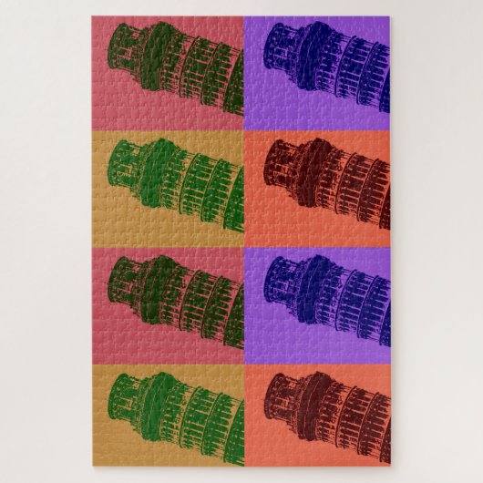 Schiefer Turm Pop Pisa Kunst, Dichtung und Musik Puzzle (Vertikal)