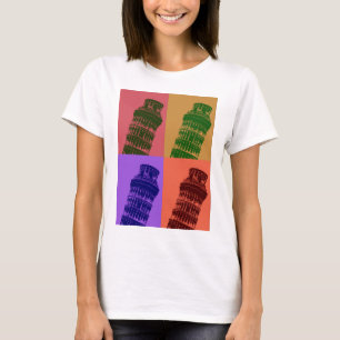 Schiefer Turm Pop Pisa Kunst, Dichtung und Musik T-Shirt