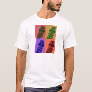 Schiefer Turm Pop Pisa Kunst, Dichtung und Musik T-Shirt