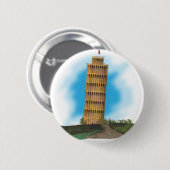 Schiefer Turm von Pisa Button (Vorne & Hinten)