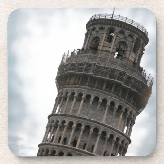 Schiefer Turm von Pisa Getränkeuntersetzer (Vorderseite)