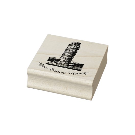 Schiefer Turm von Pisa Gummistempel (Stempel)