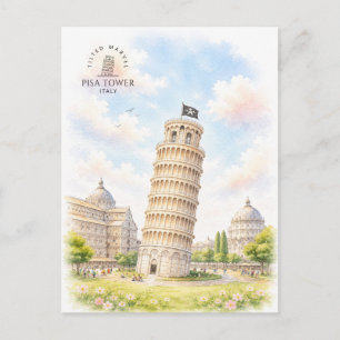 Schiefer Turm von Pisa, Italien   Architektur Land Postkarte
