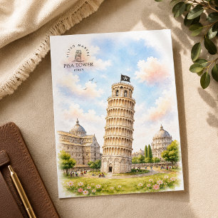Schiefer Turm von Pisa, Italien Architektur Land Postkarte