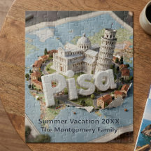 Schiefer Turm von Pisa Italien Familien-Sommerurla