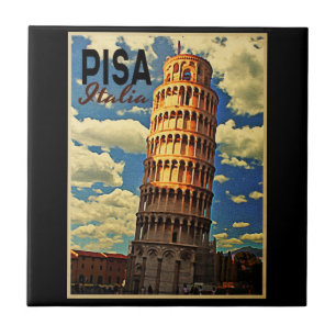 Schiefer Turm von Pisa Italien Fliese