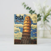 Schiefer Turm von Pisa Italien Postkarte (Stehend Vorderseite)