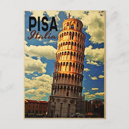 Schiefer Turm von Pisa Italien Postkarte (Vorderseite)