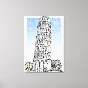 Schiefer Turm von Pisa Leinwanddruck