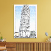 Schiefer Turm von Pisa Leinwanddruck (Insitu (Wohnzimmer))